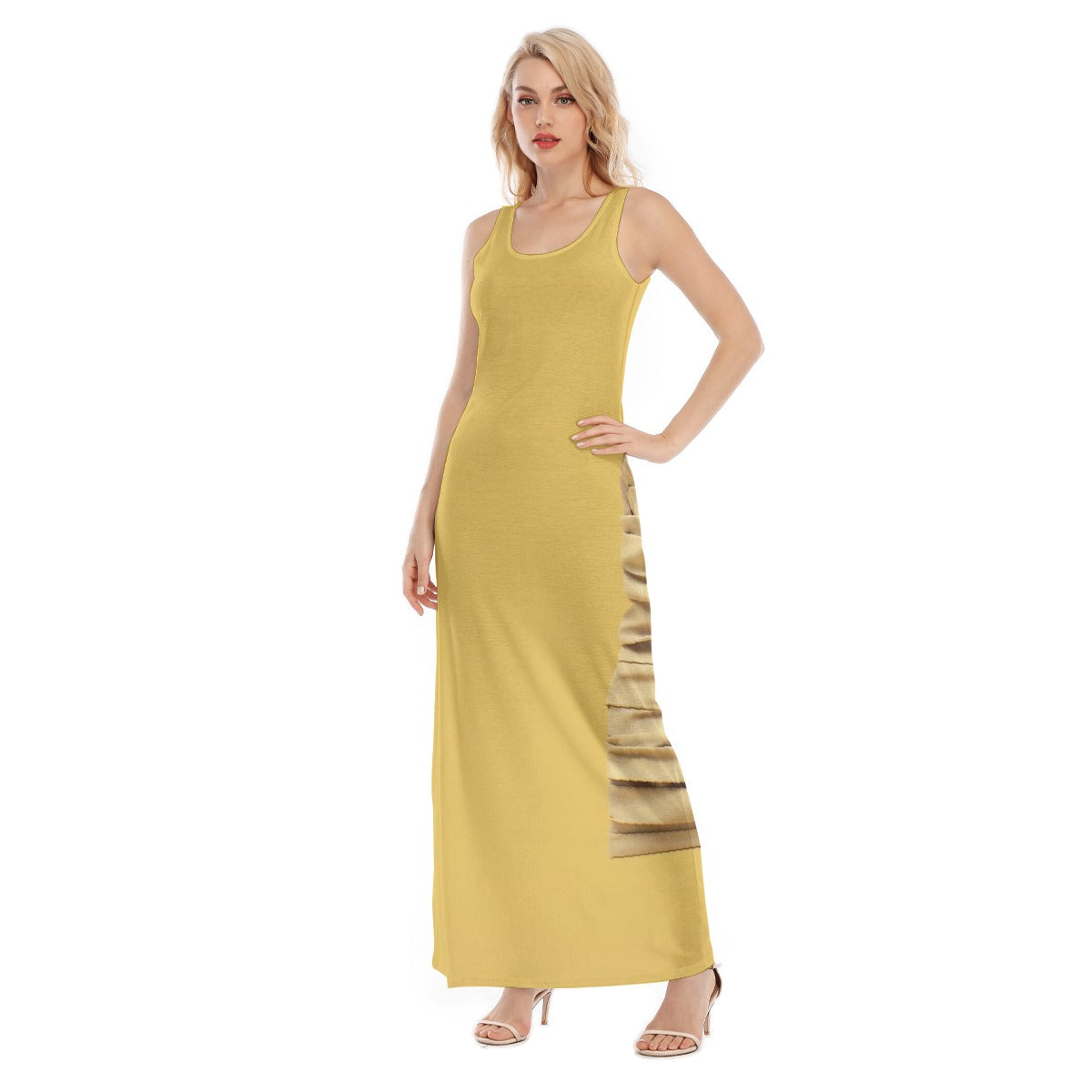 All-Over Print Women's Vest Dress | Length To Ankle