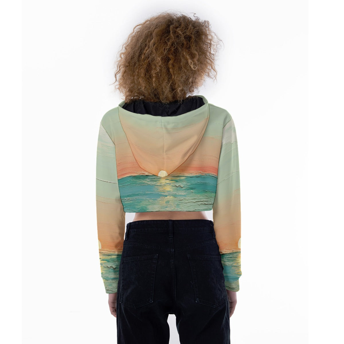 All-Over Print Women's Crop Top Hoodie