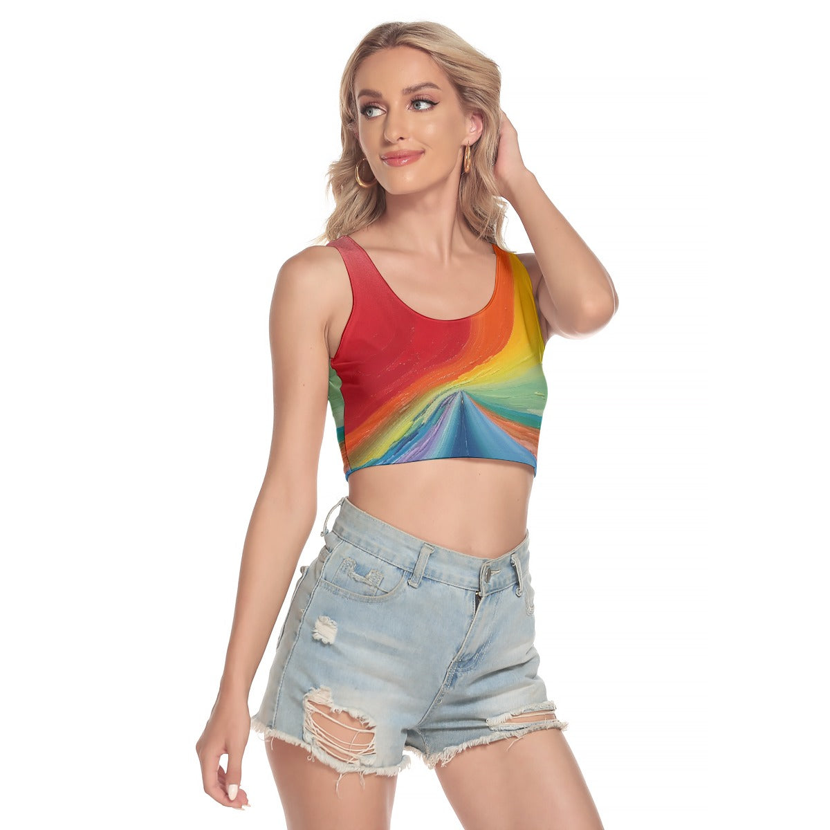 All-Over Print Women's Sport Crop Tank Top