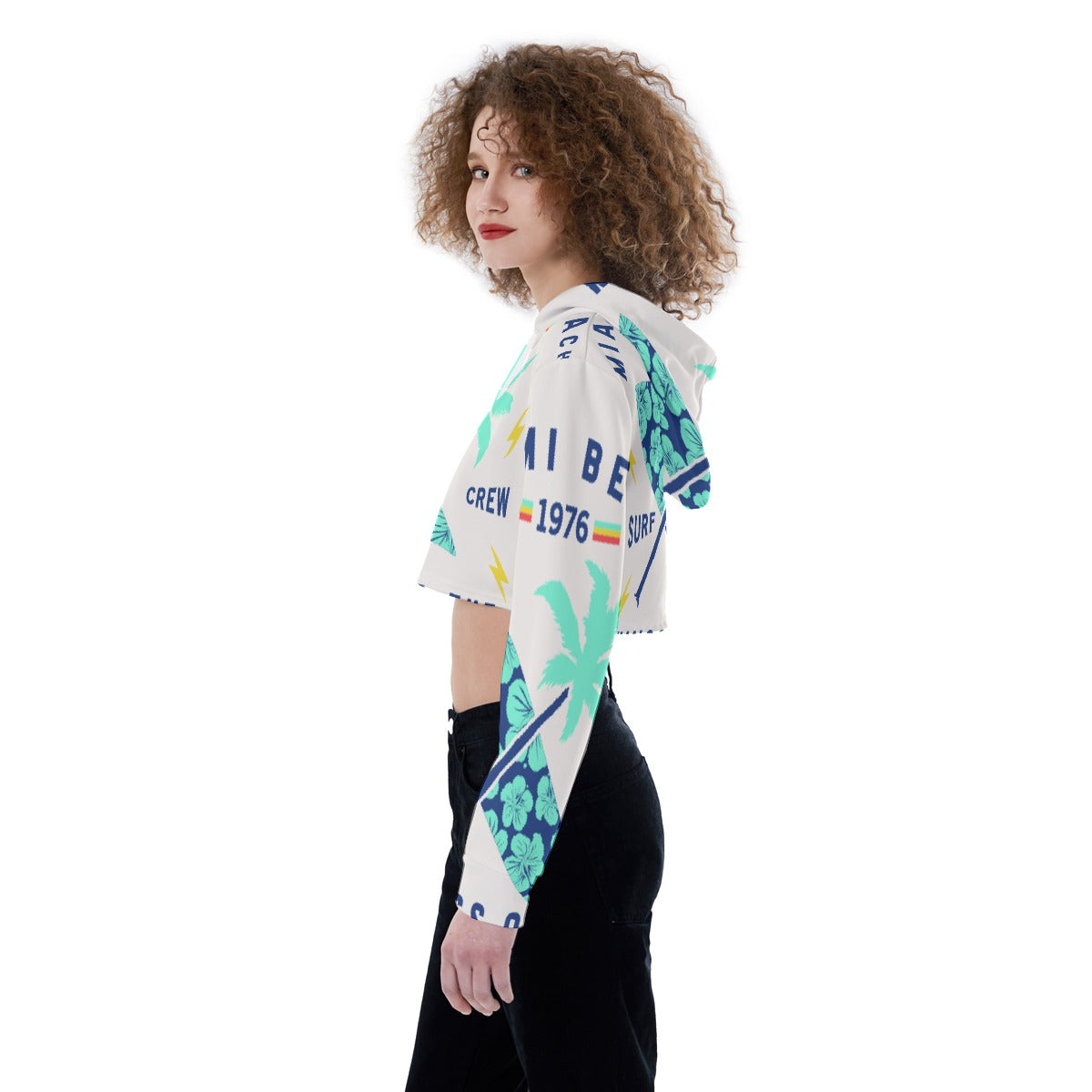 All-Over Print Women's Crop Top Hoodie