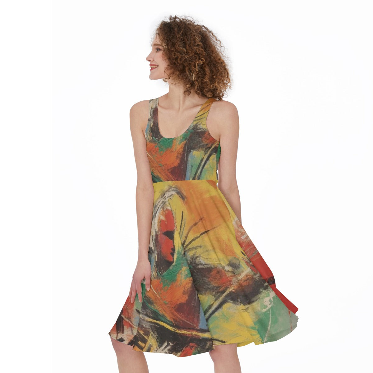 All-Over Print Women's Sleeveless Dress