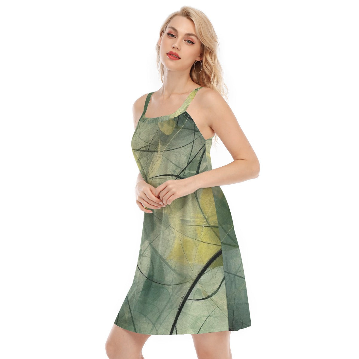 All-Over Print Women's Sleeveless Cami Dress