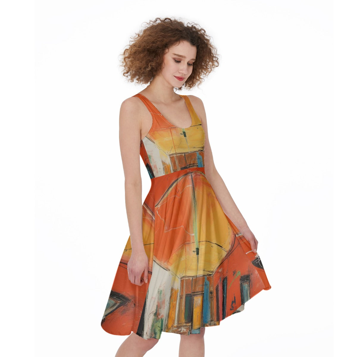 All-Over Print Women's Sleeveless Dress