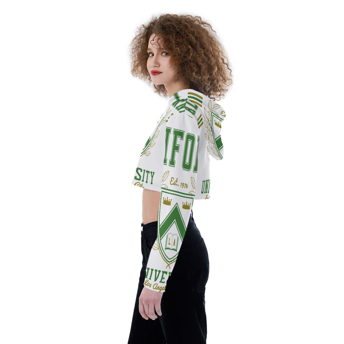 All-Over Print Women's Crop Top Hoodie