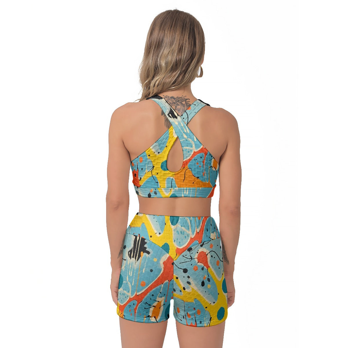 All-Over Print Women's Sports Bra Suit