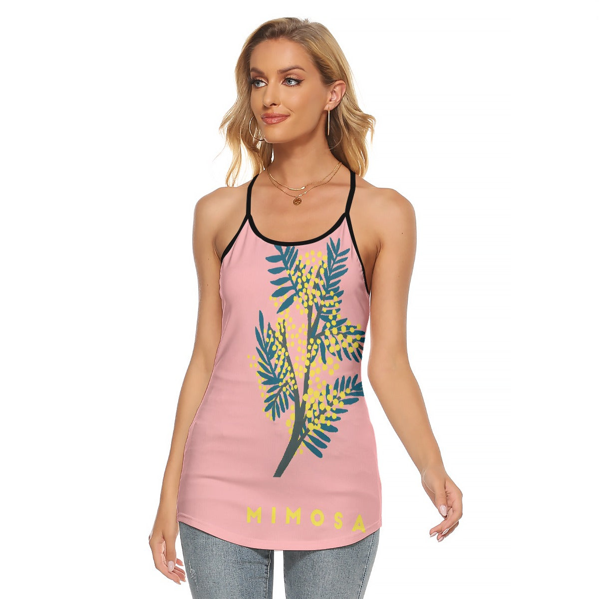 All-Over Print Women's Criss-Cross Open Back Tank Top