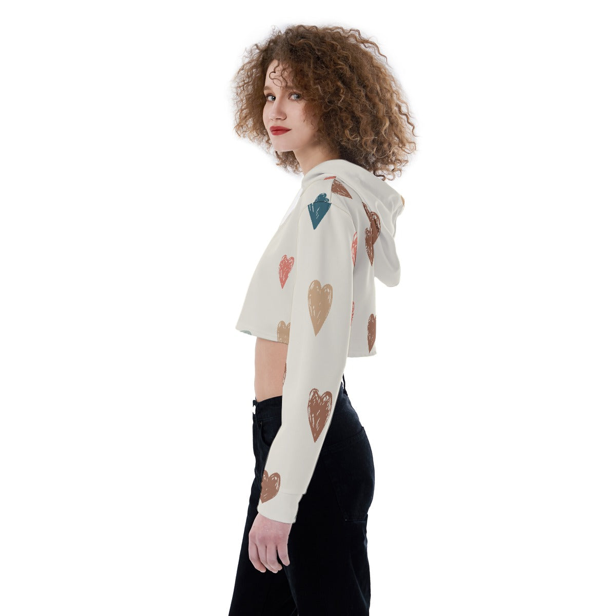All-Over Print Women's Crop Top Hoodie