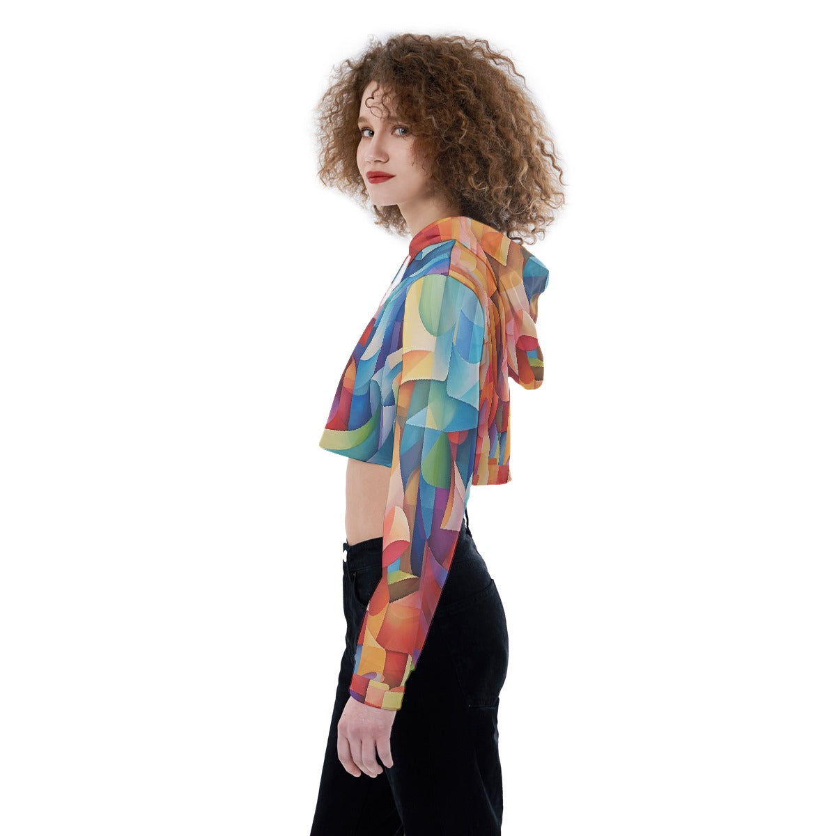 All-Over Print Women's Crop Top Hoodie