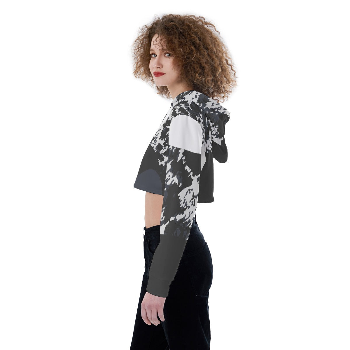 All-Over Print Women's Crop Top Hoodie