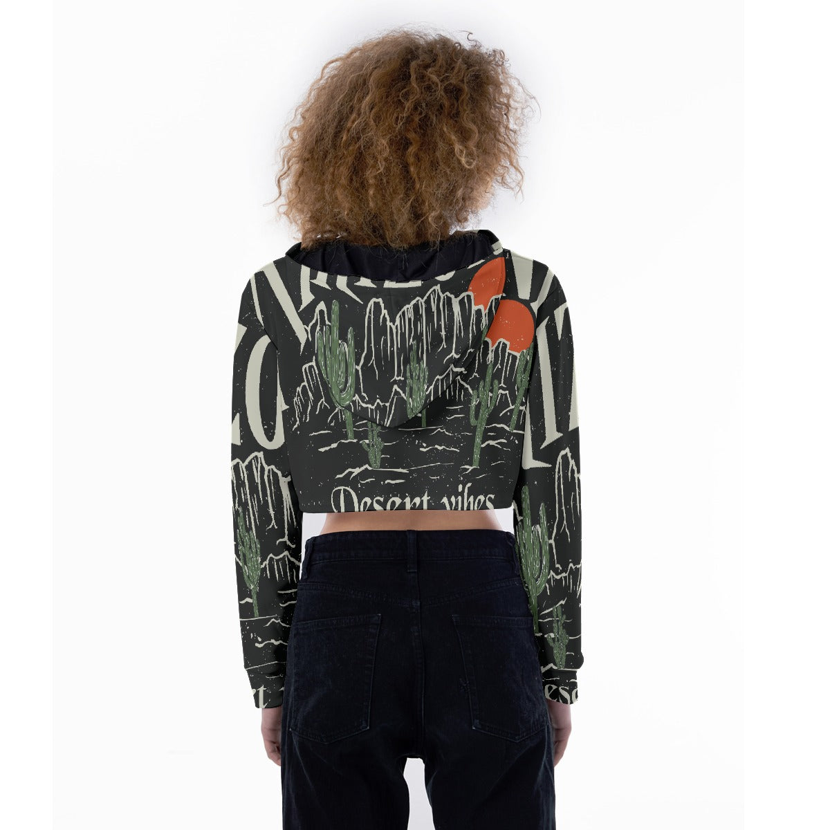 All-Over Print Women's Crop Top Hoodie