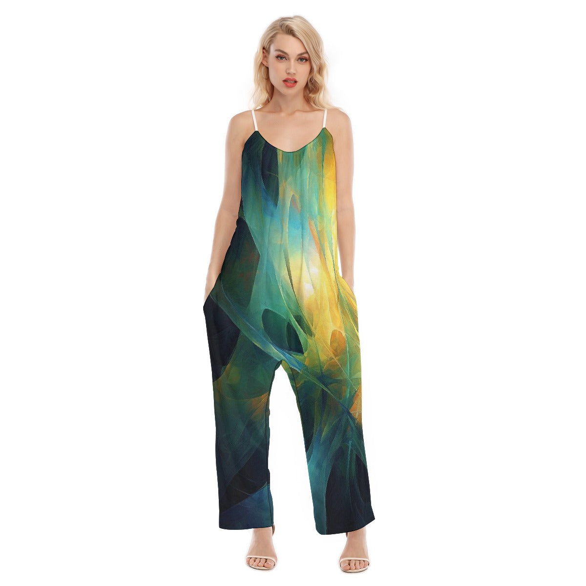 All-Over Print Women's Loose Cami Jumpsuit