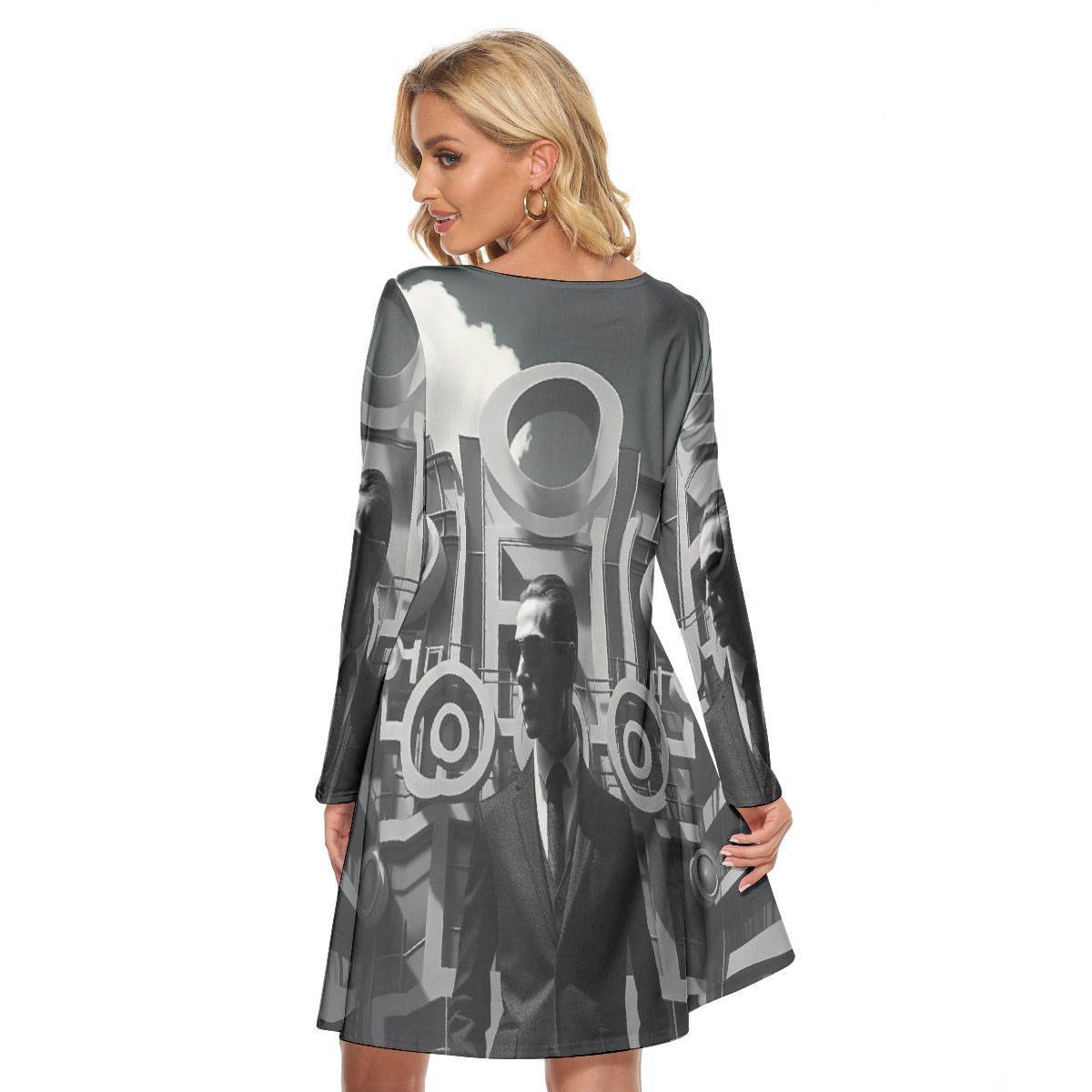 All-Over Print Women's Crew Neck Dress