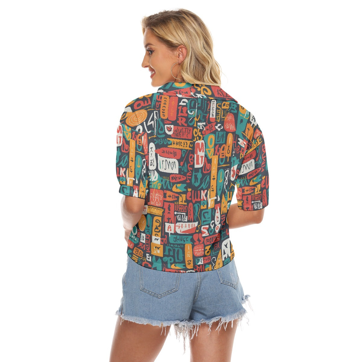All-Over Print Women's V-neck Shirts