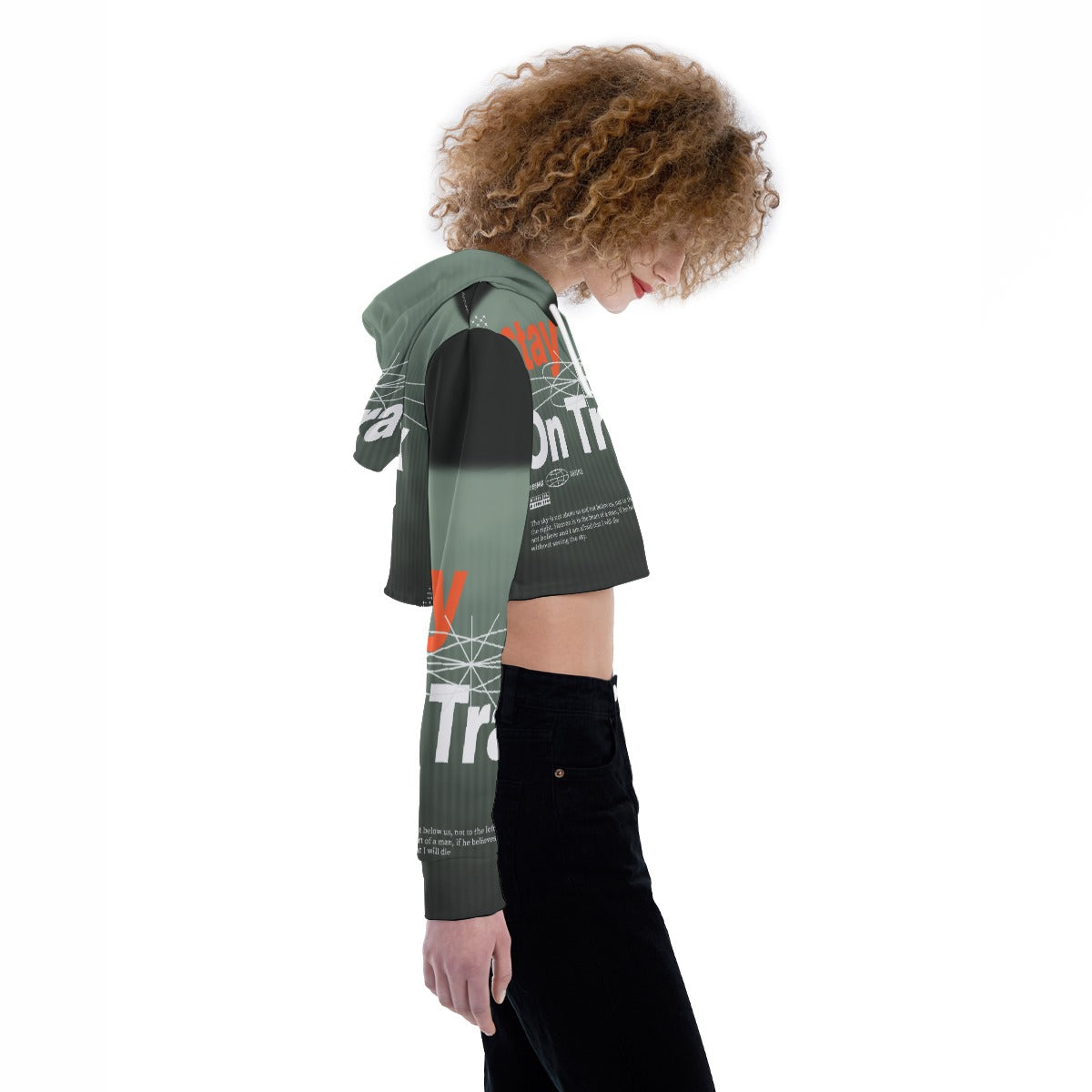 All-Over Print Women's Crop Top Hoodie
