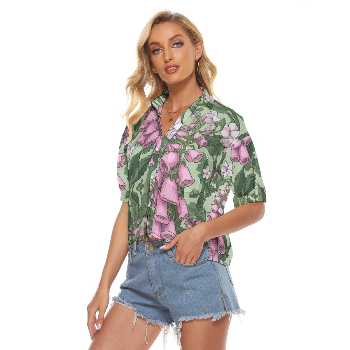 All-Over Print Women's V-neck Shirts