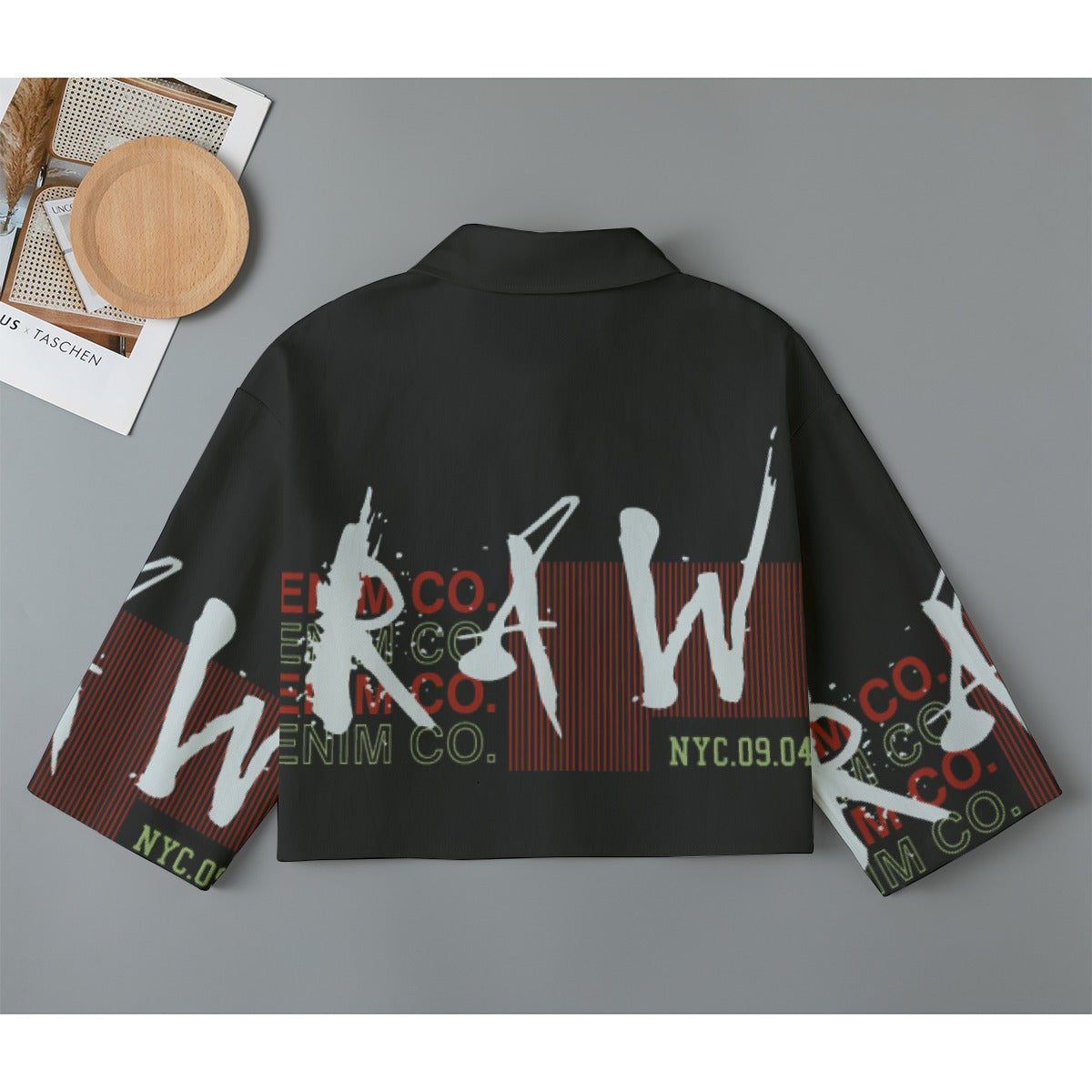 All-Over Print Women's Cropped Jacket | 245GSM Cotton