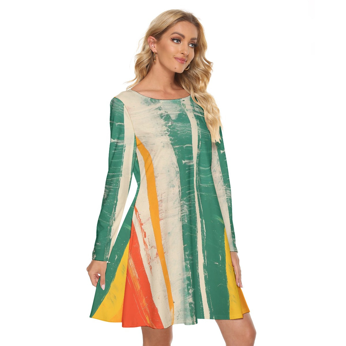 All-Over Print Women's Crew Neck Dress