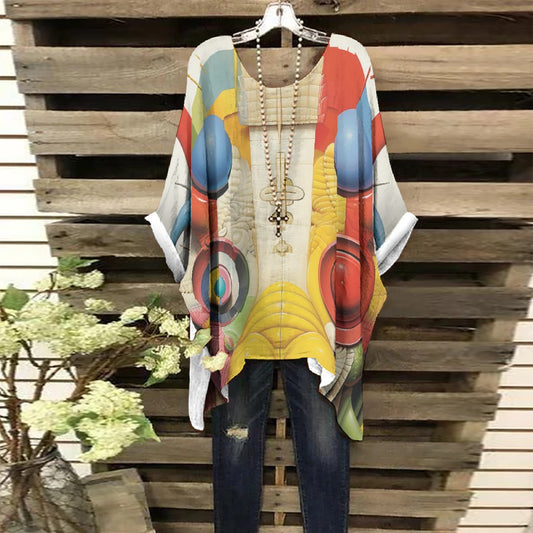 All-Over Print Women's Bat Sleeve Shirt