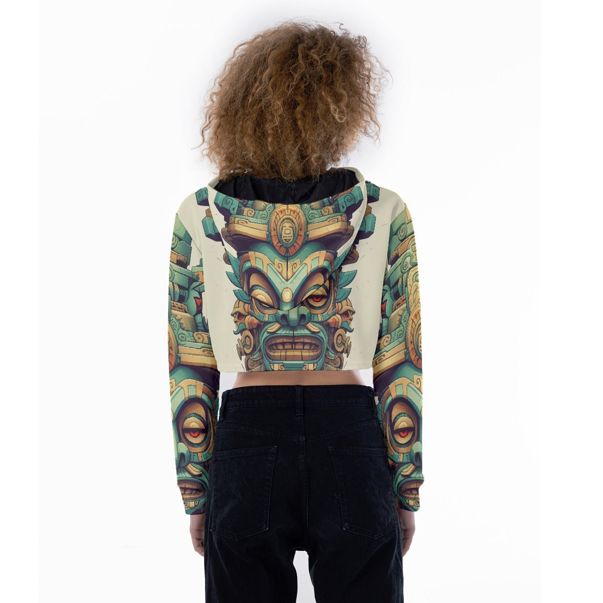 All-Over Print Women's Crop Top Hoodie