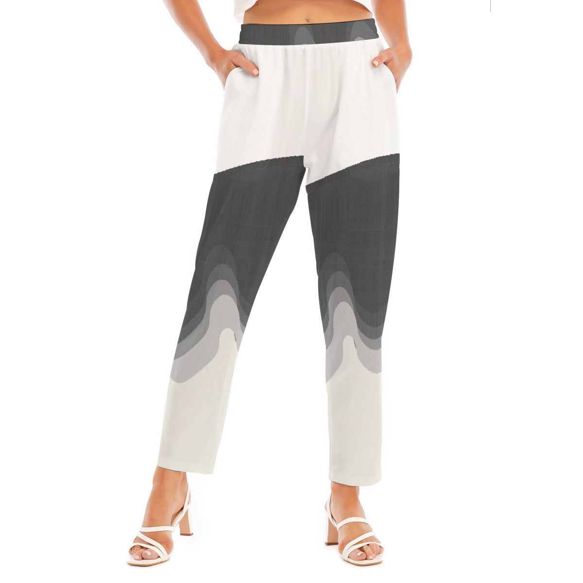 All-Over Print Women's Loose Straight-leg Pants