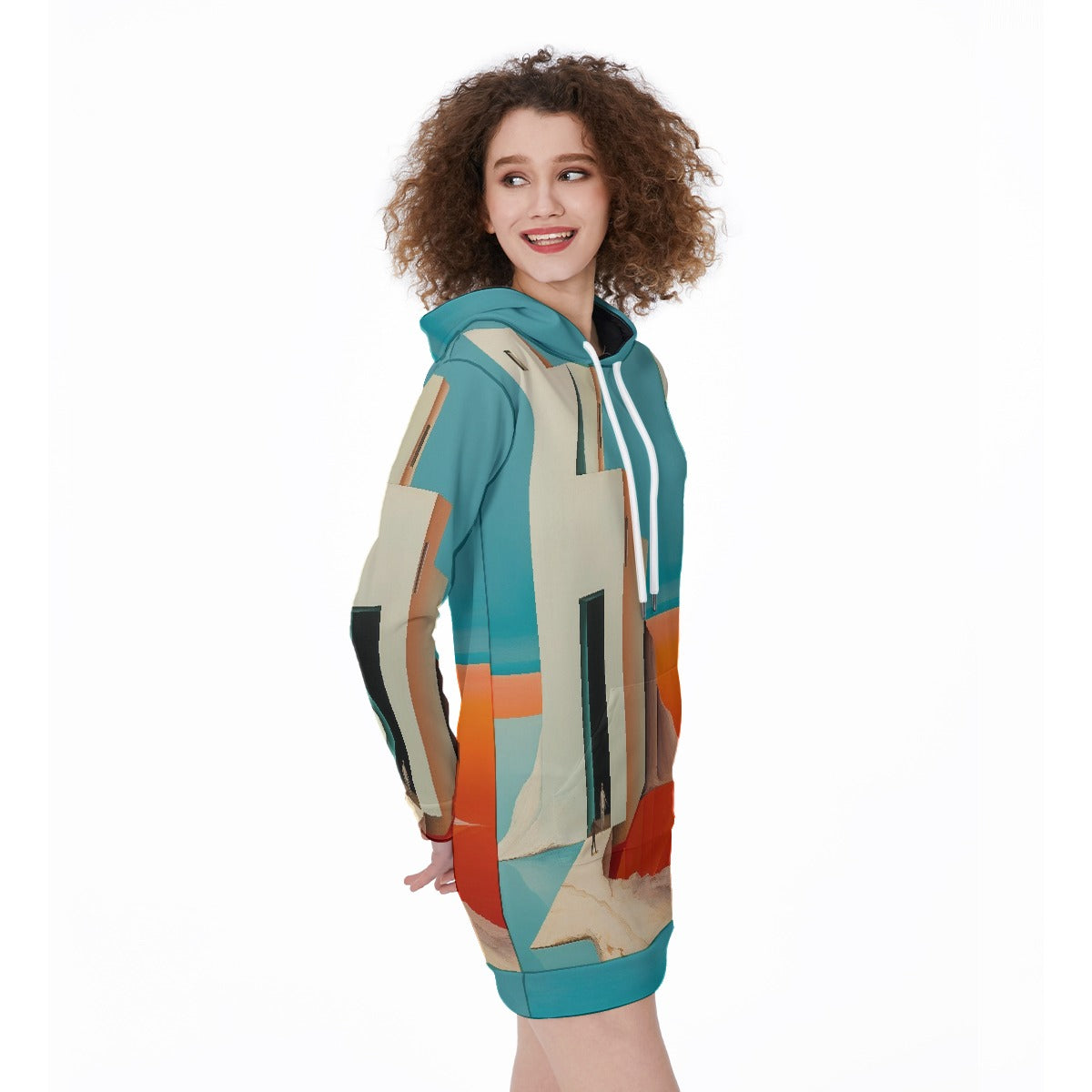 All-Over Print Women's Long Hoodie