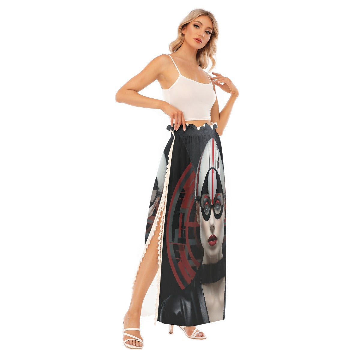 All-Over Print Women's Side Split Skirt