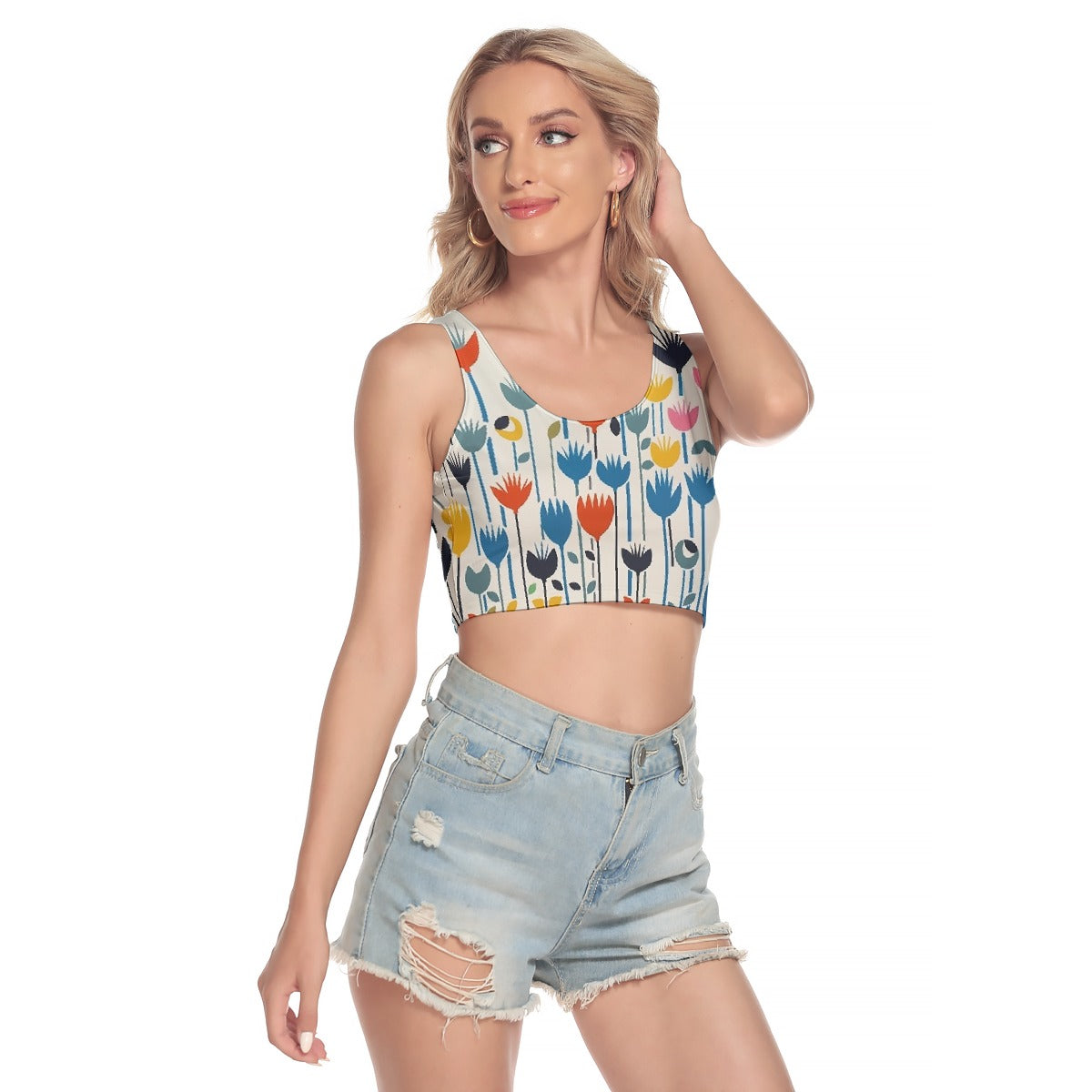 All-Over Print Women's Sport Crop Tank Top