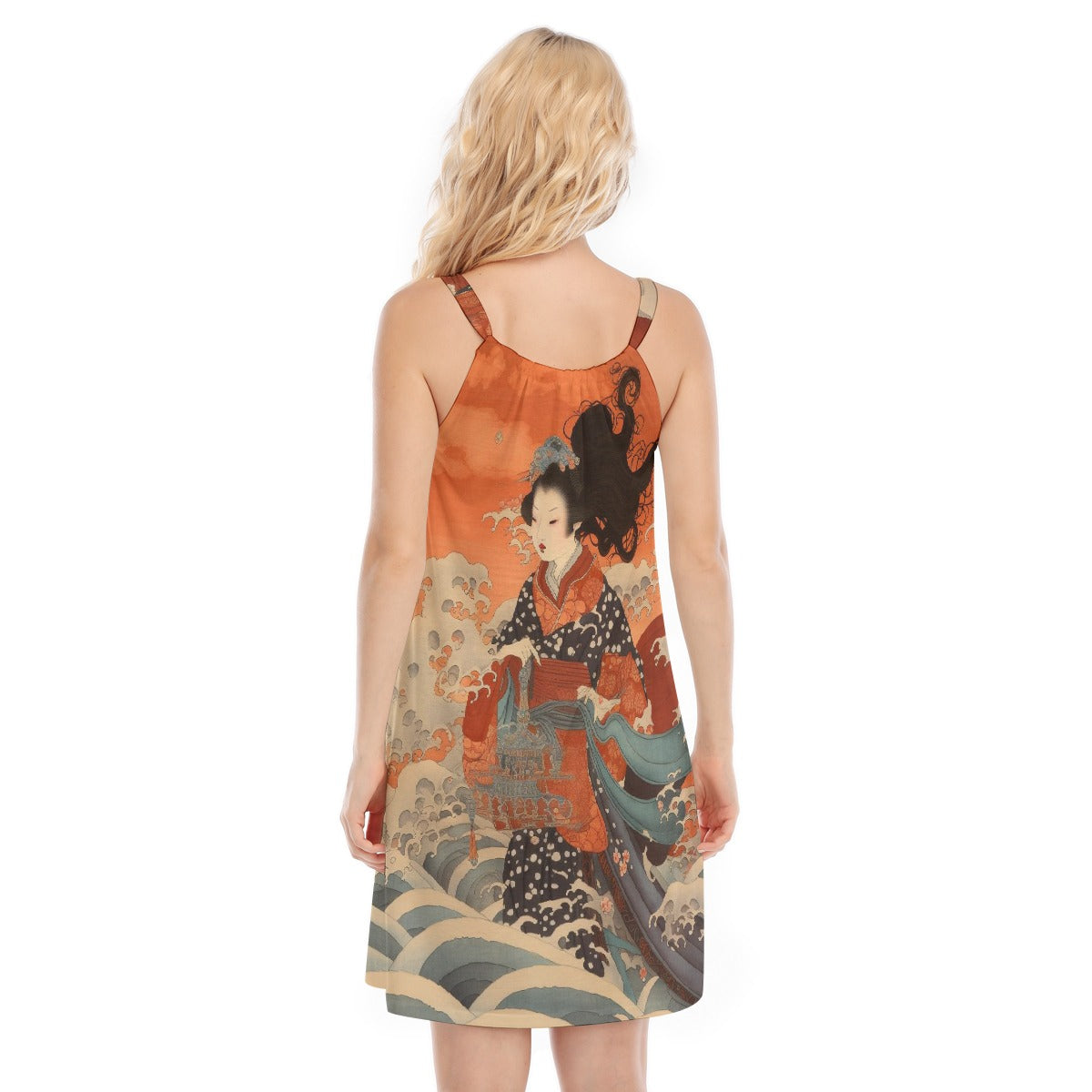 All-Over Print Women's O-neck Cami Dress