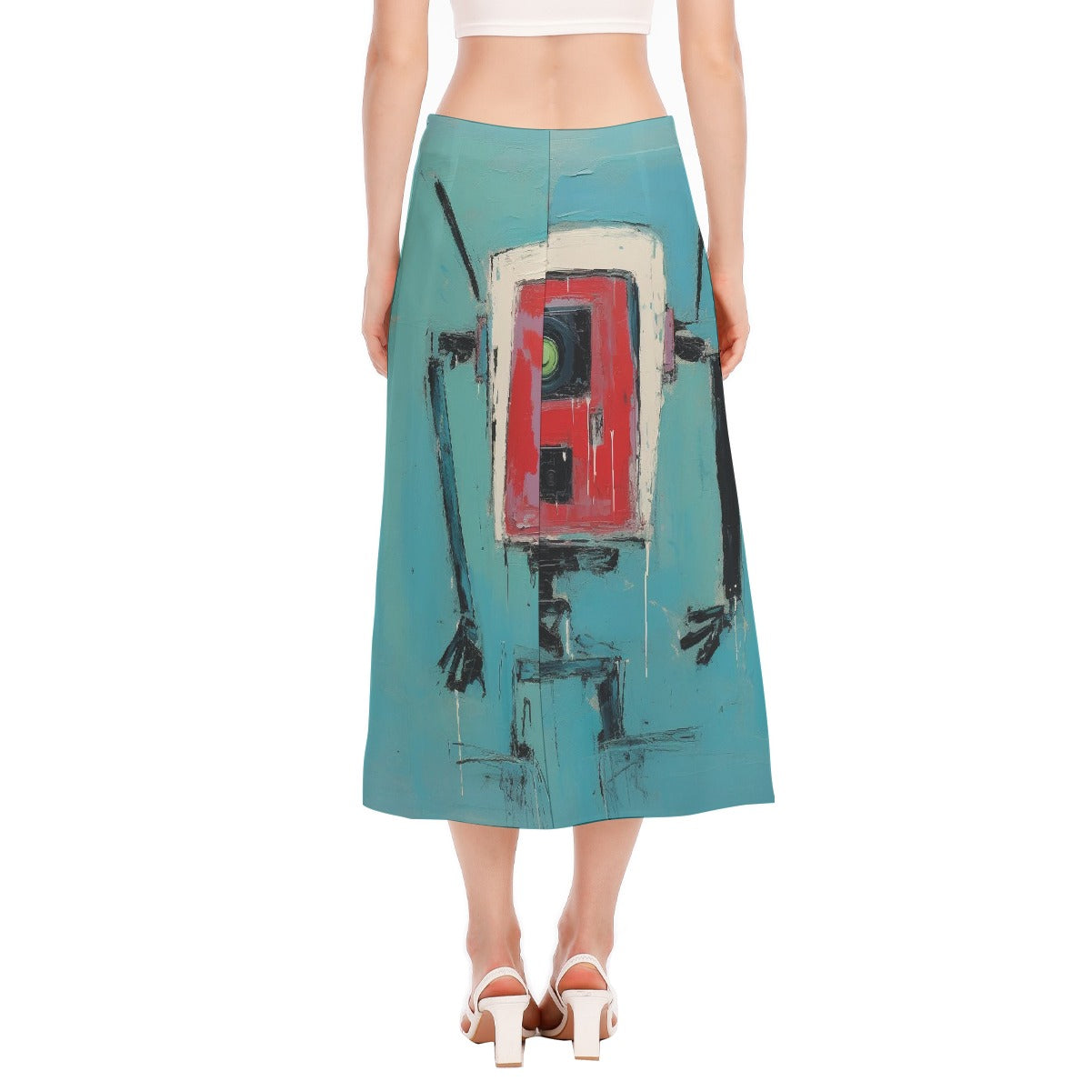 All-Over Print Women's High Slit Long Skirt