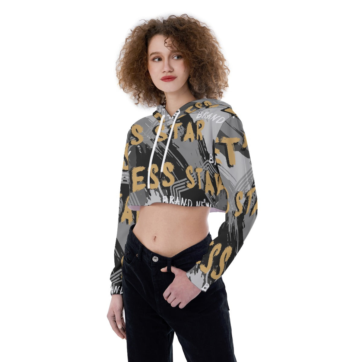 All-Over Print Women's Crop Top Hoodie