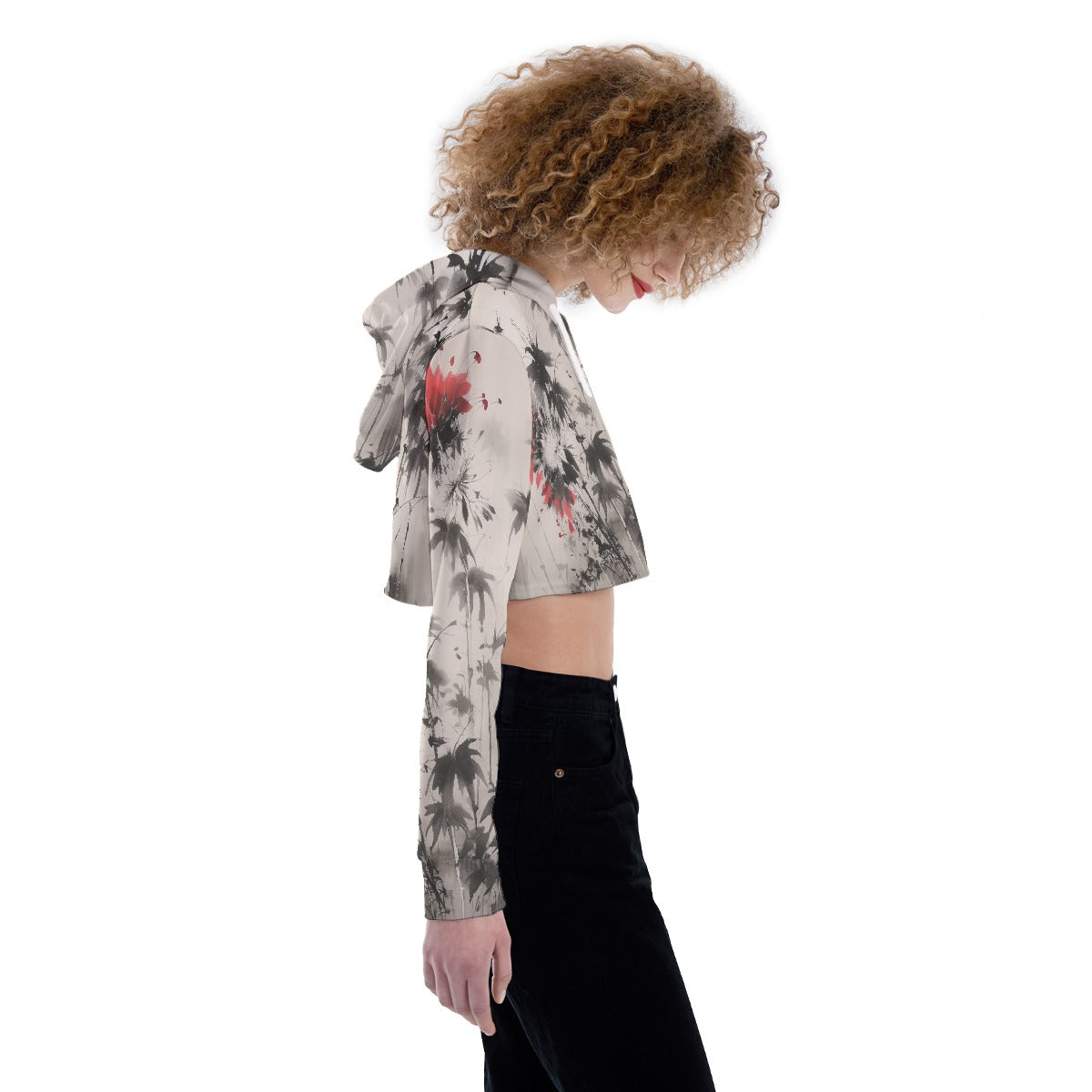 All-Over Print Women's Crop Top Hoodie