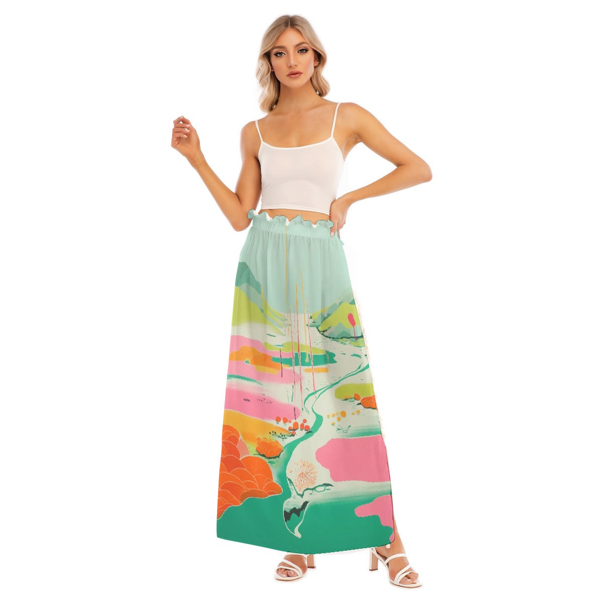 All-Over Print Women's Side Split Skirt