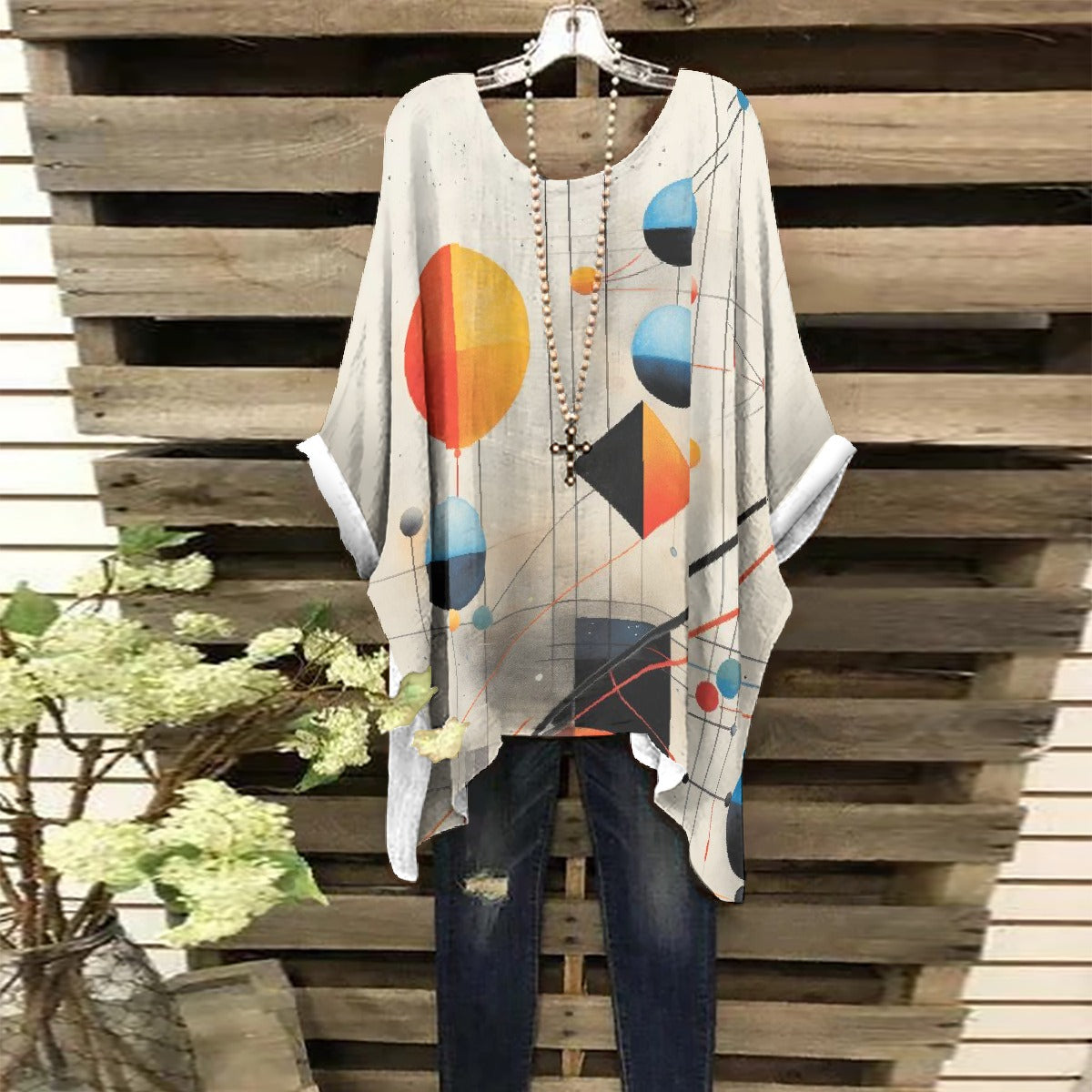 All-Over Print Women's Bat Sleeve Shirt