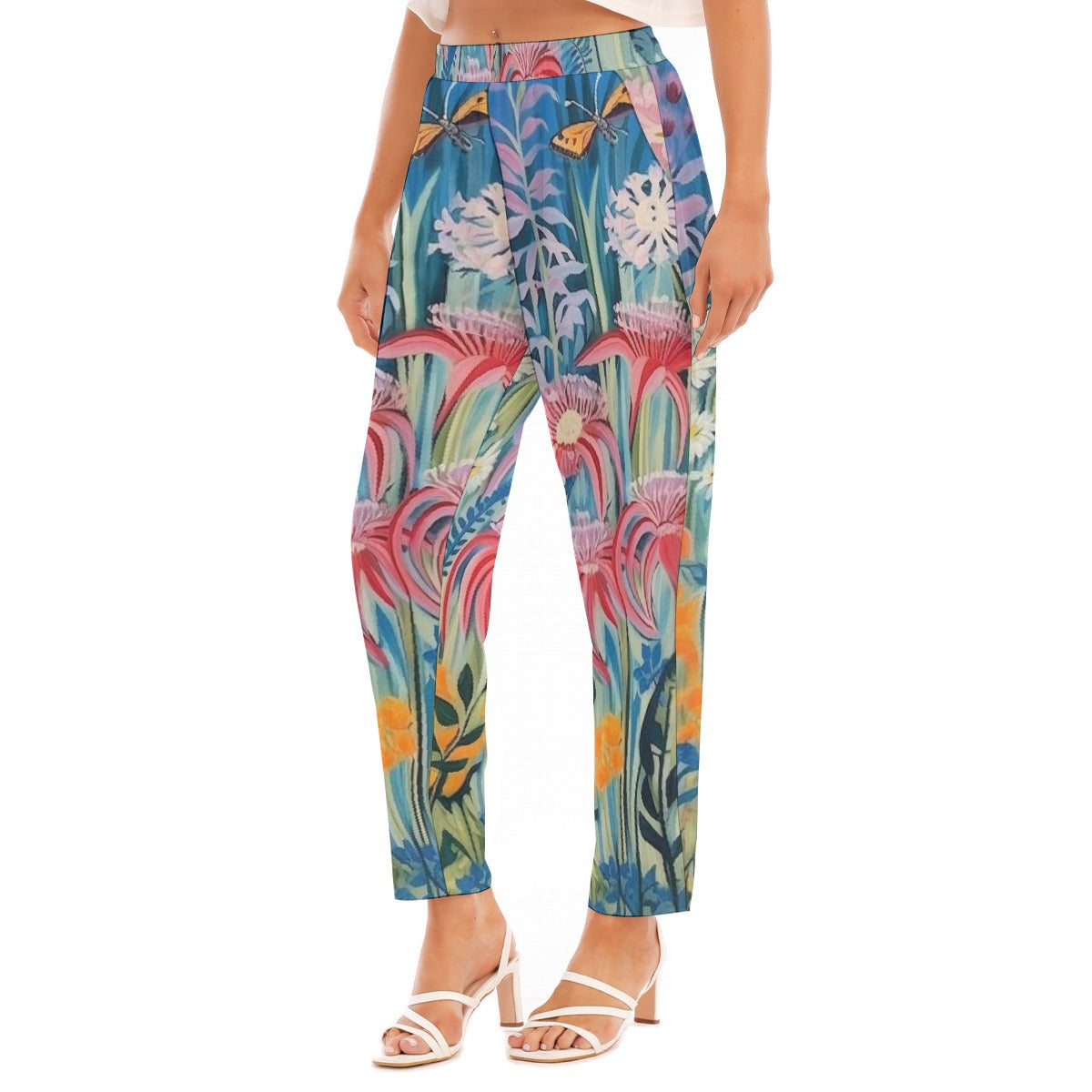 All-Over Print Women's Loose Straight-leg Pants