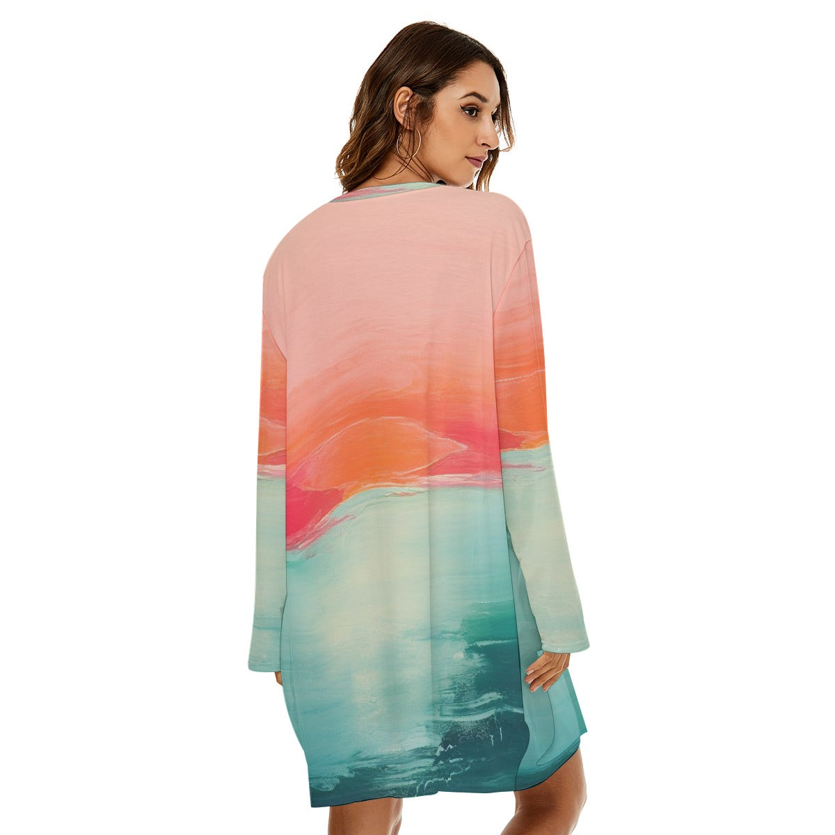 All-Over Print  Women's Loose Crew Neck Dress