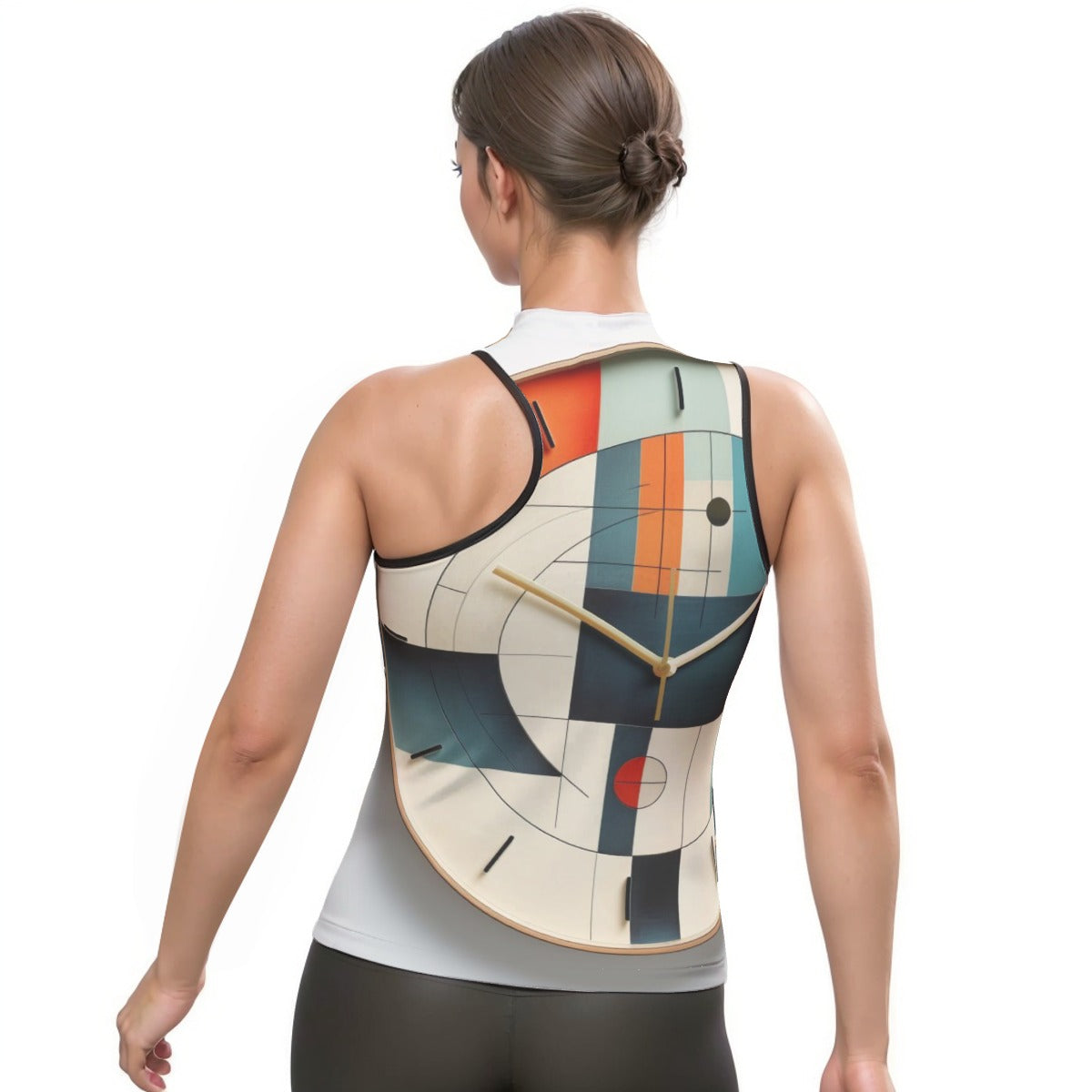 All-Over Print Women's Halter Sleeveless Asymmetrical Tank Top