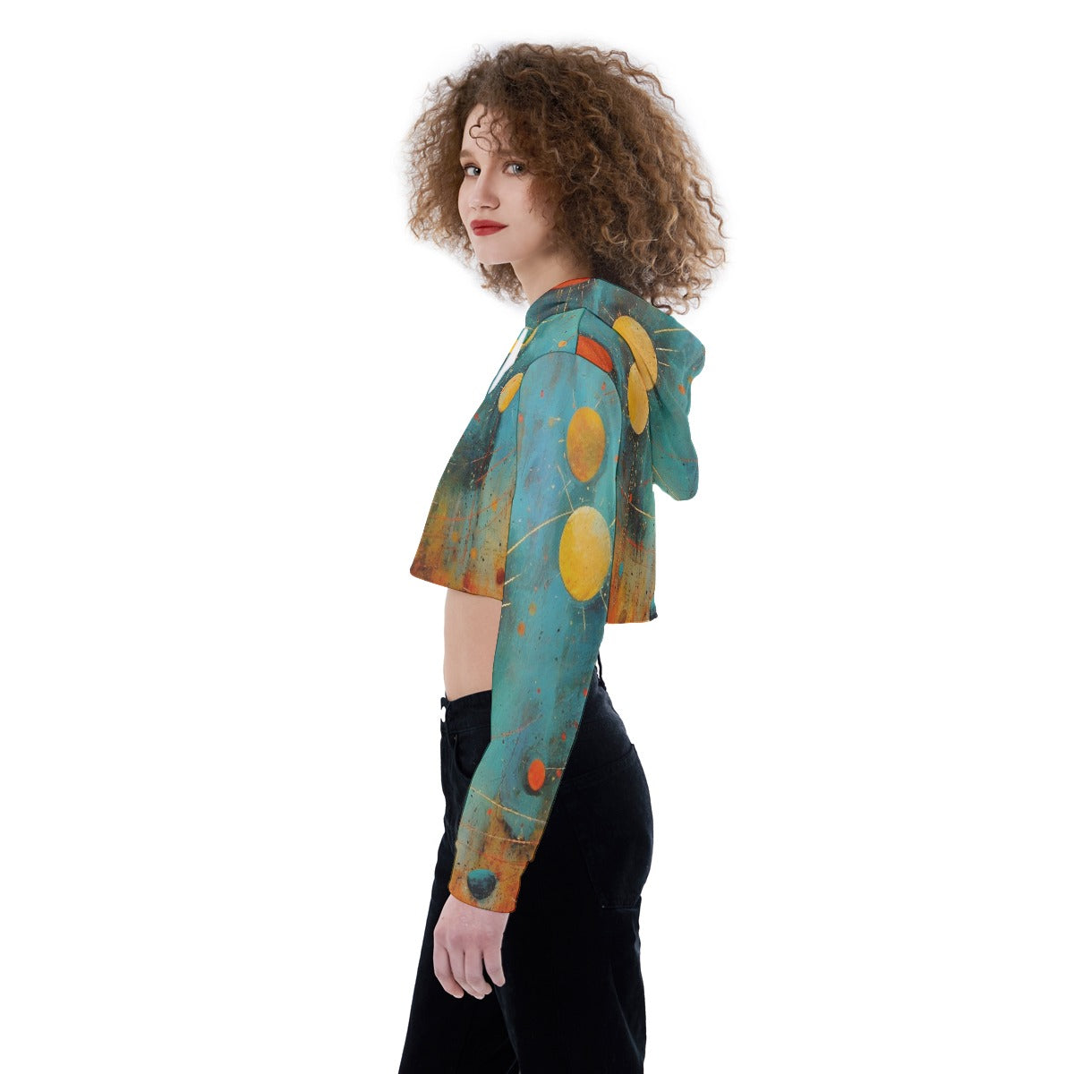 All-Over Print Women's Crop Top Hoodie