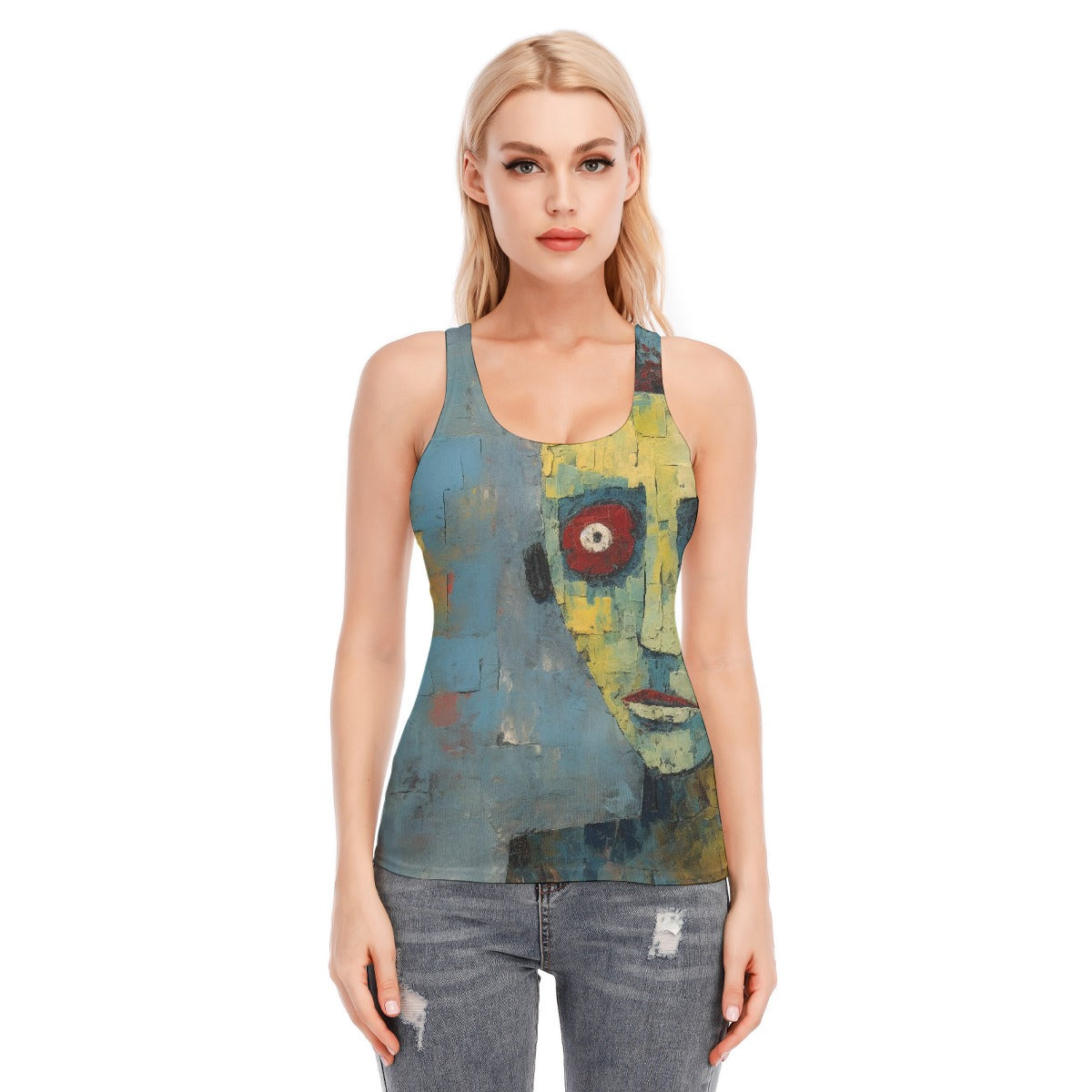 All-Over Print Women's Racer Vest | 190GSM Cotton