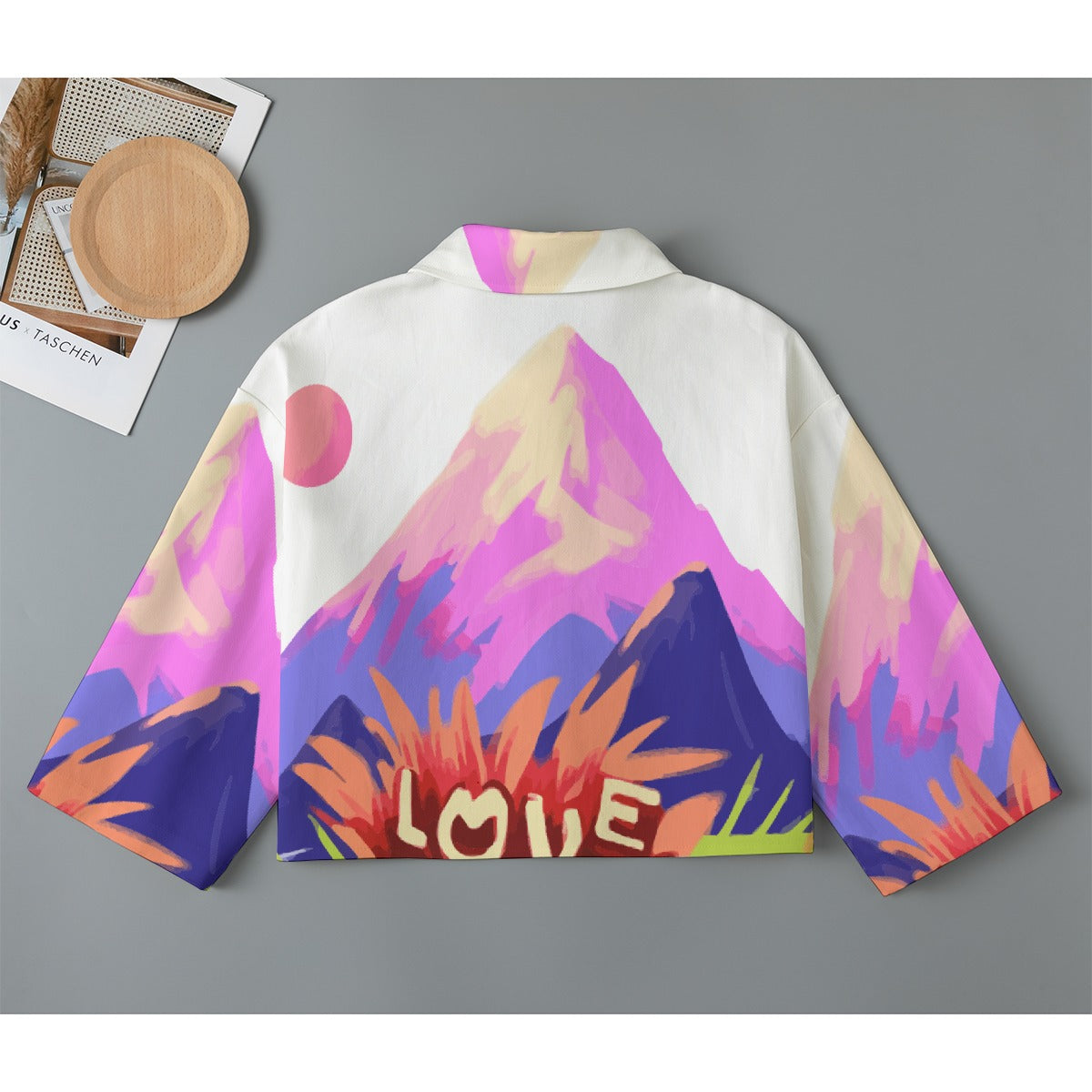 All-Over Print Women's Cropped Jacket | 245GSM Cotton