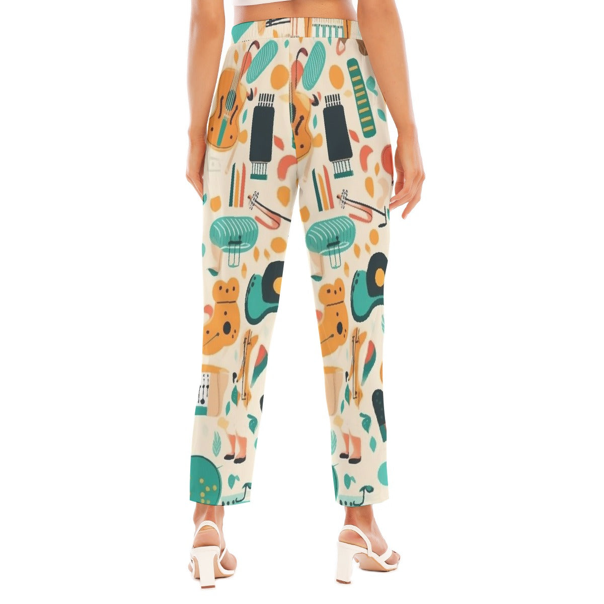 All-Over Print Women's Loose Straight-leg Pants