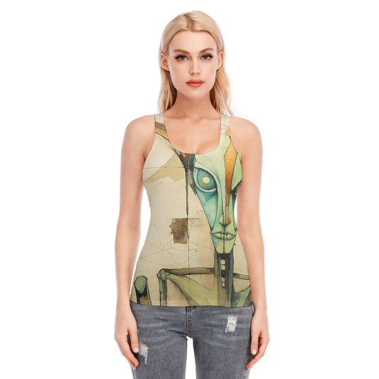 All-Over Print Women's Racer Vest | 190GSM Cotton