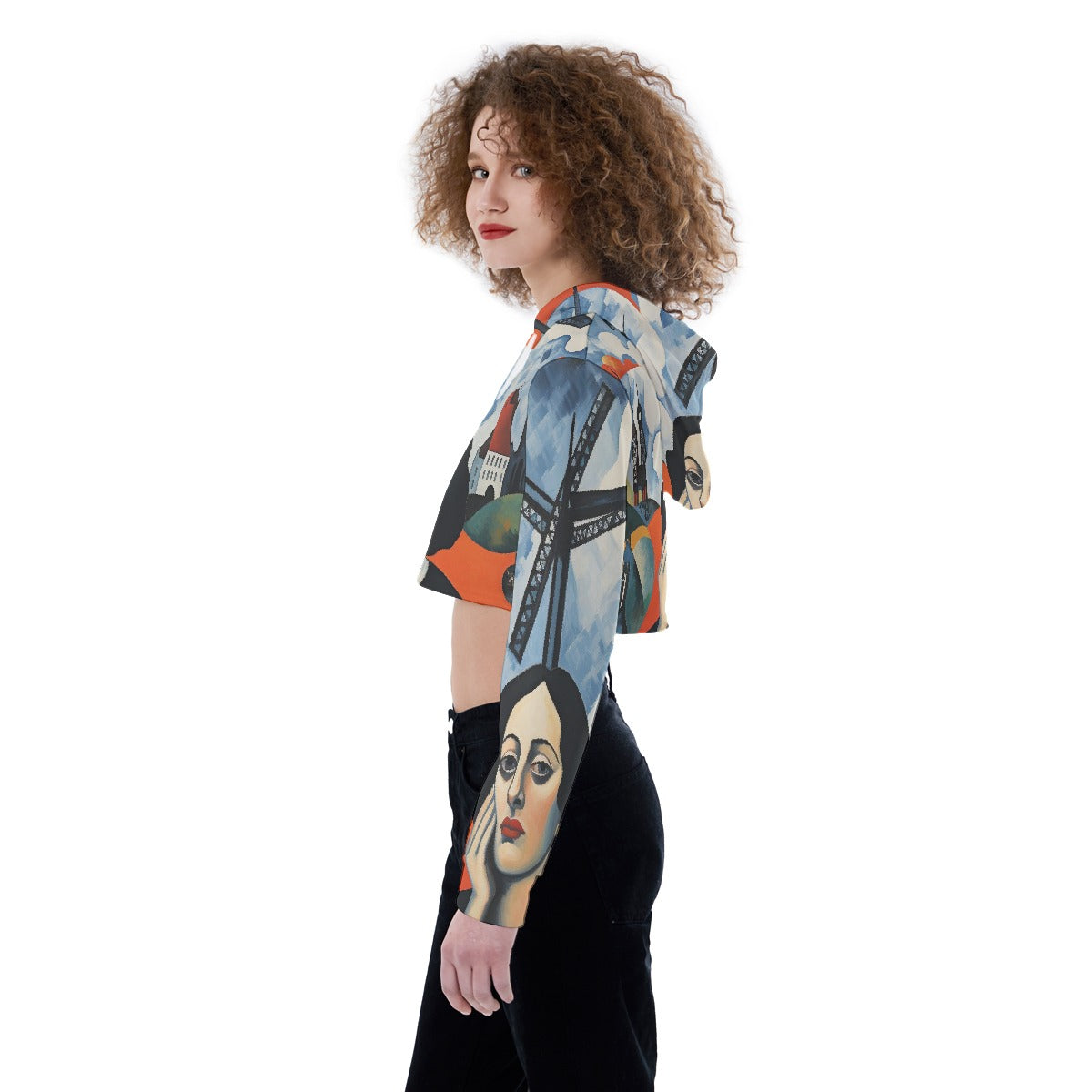 All-Over Print Women's Crop Top Hoodie