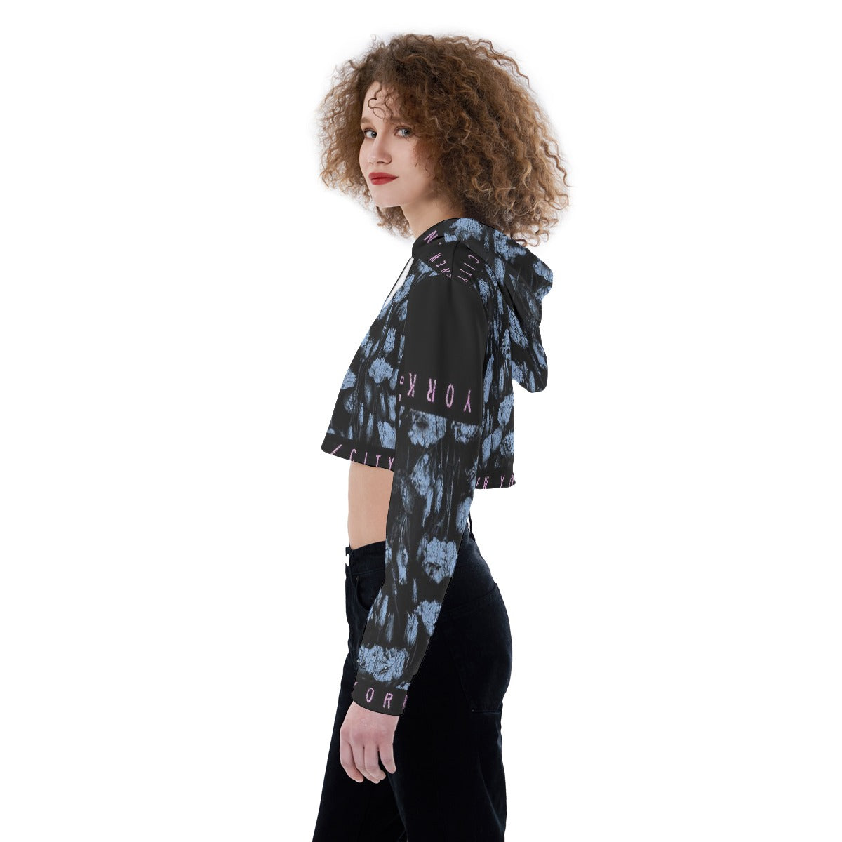All-Over Print Women's Crop Top Hoodie