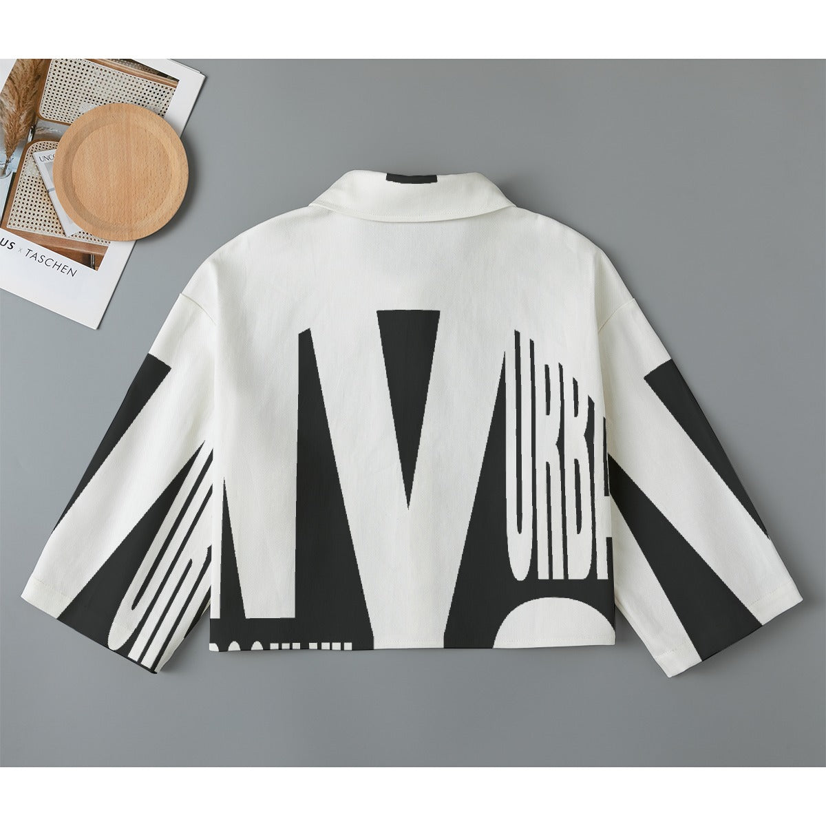 All-Over Print Women's Cropped Jacket | 245GSM Cotton