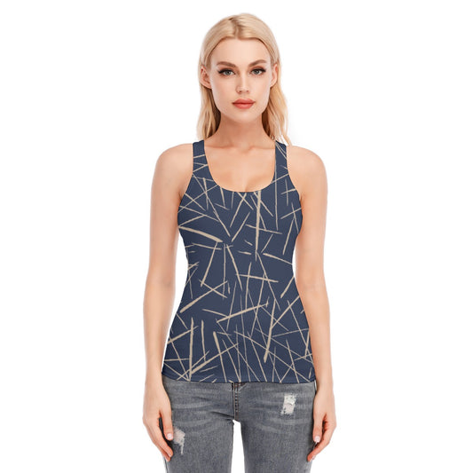 All-Over Print Women's Racer Vest | 190GSM Cotton