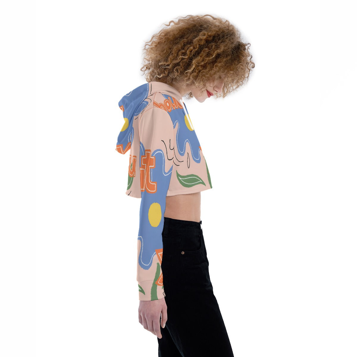 All-Over Print Women's Crop Top Hoodie