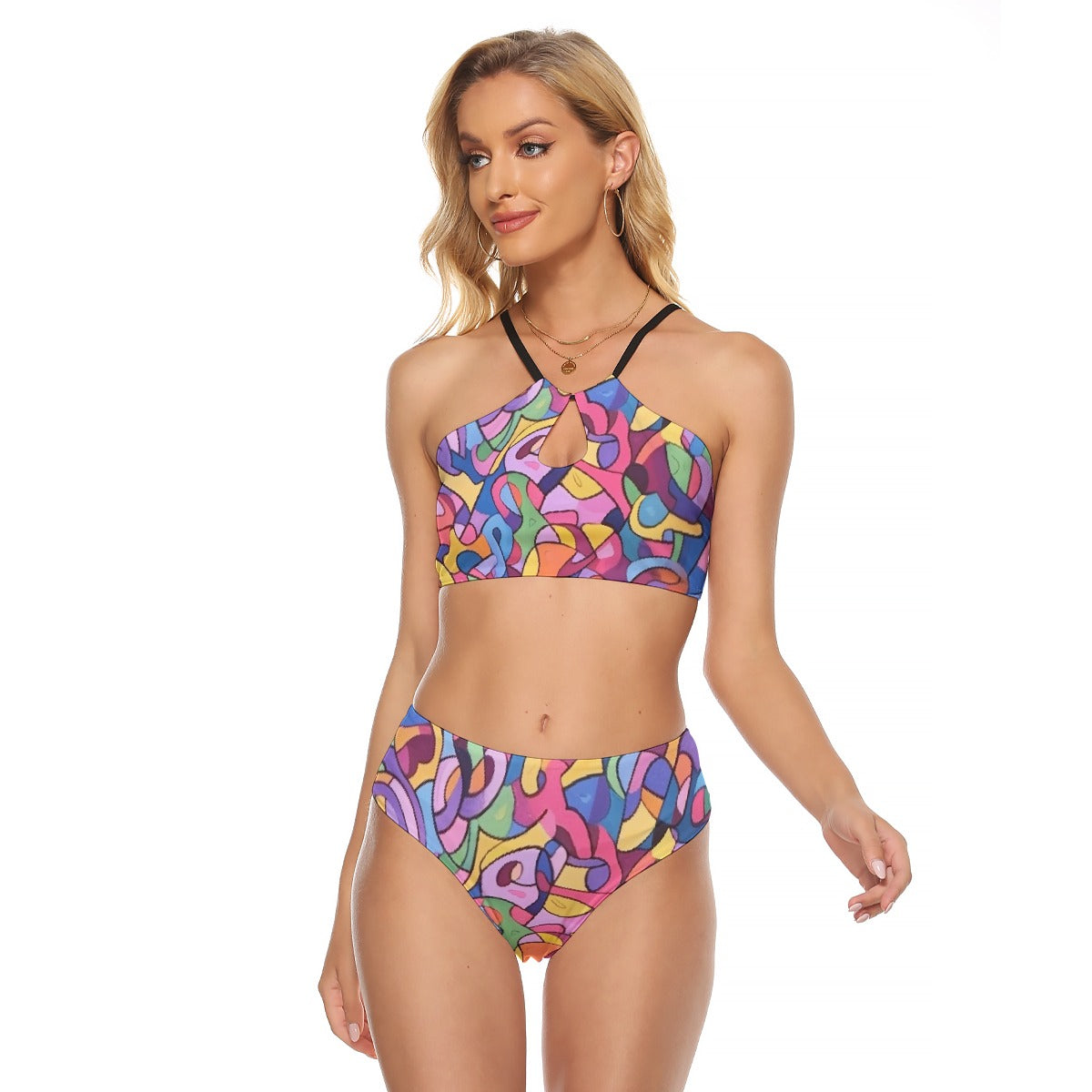 All-Over Print Women's Cami Keyhole One-piece Swimsuit