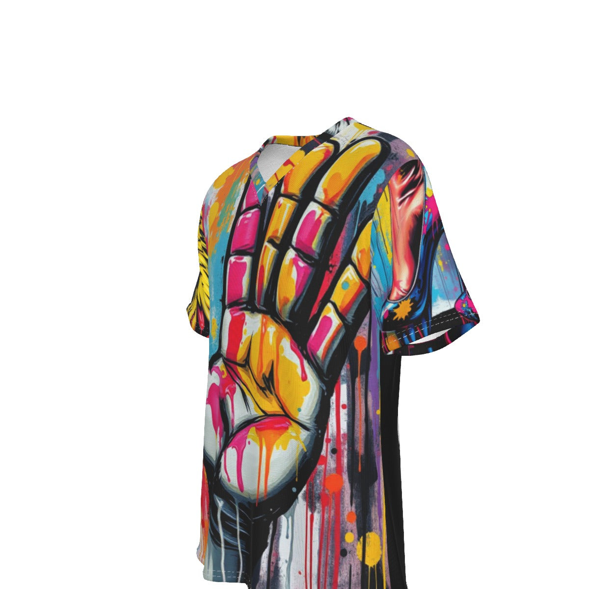 All-Over Print V-Neck T-Shirt