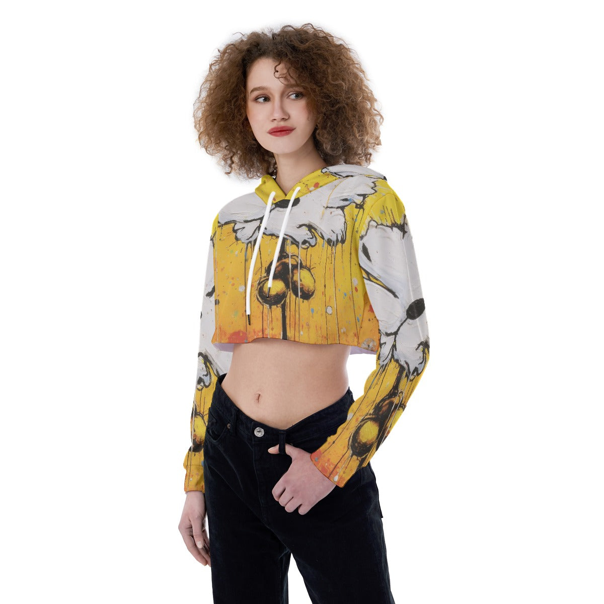 All-Over Print Women's Crop Top Hoodie