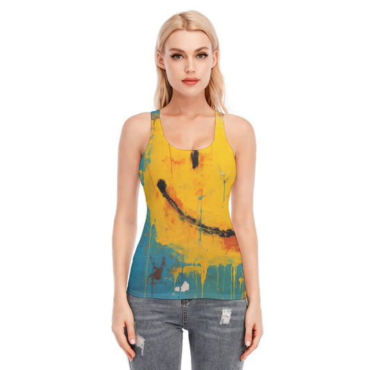 All-Over Print Women's Racer Vest | 190GSM Cotton